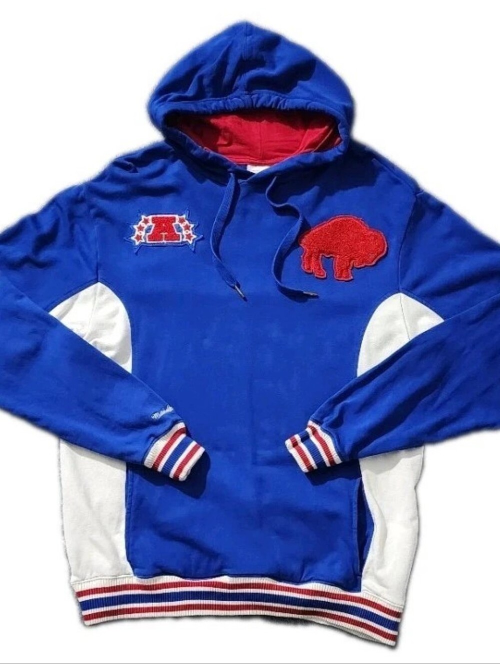 NFL Buffalo Bills Mitchell & Ness Throwback Hoodie Size Large